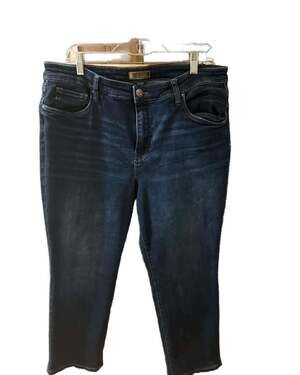 KUT from the Kloth Catherine Slim Boyfriend Jeans, Dark Wash, Size XL